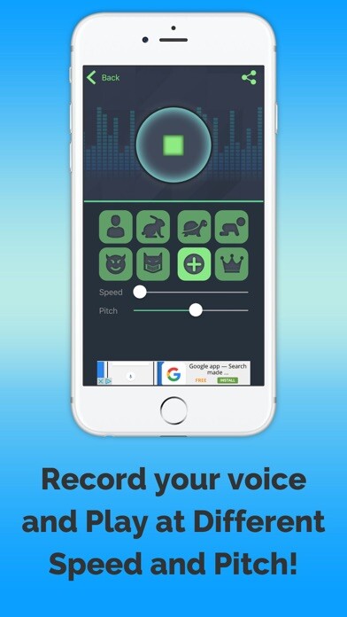 Emulate iPhone app VoiceChange-effects using MyAndroid
