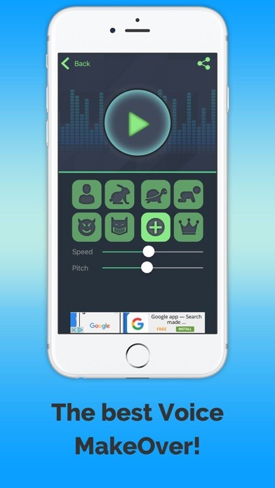 Emulate iPhone app VoiceChange-harmony using MyAndroid
