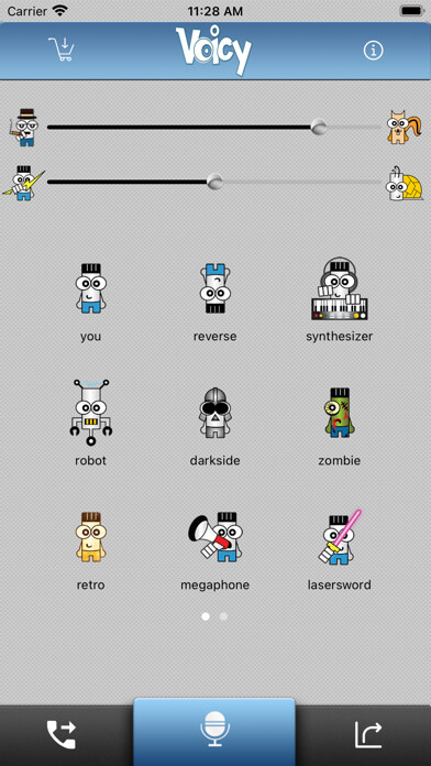 Emulate iPhone app Voice Changer for Calls＋ using MyAndroid