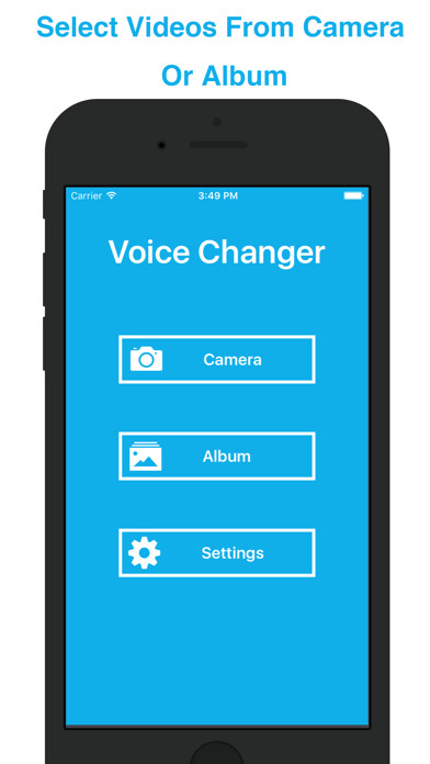 Emulate iPhone app Voice Change.r - Funny Vid.eo Sound Effect Edit.or using MyAndroid