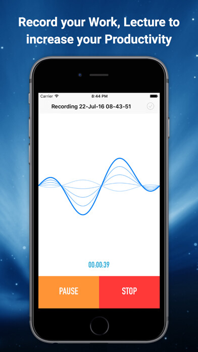 Emulate iPhone app Voice Controlled - Open Mic for Lecture Timer, Smart Meeting Minutes, or College Interview Recording using MyAndroid Emulate iPhone app Voice Controlled - Open Mic for Lecture Timer, Smart Meeting Minutes, or College Interview Recording using MyAndroid