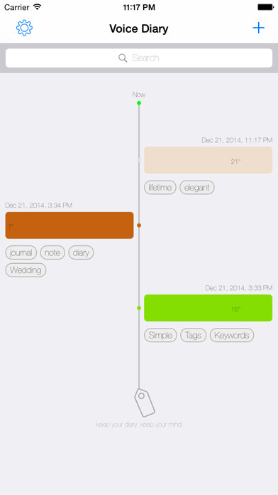 Emulate iPhone app Voice Diary - Keep moments using MyAndroid