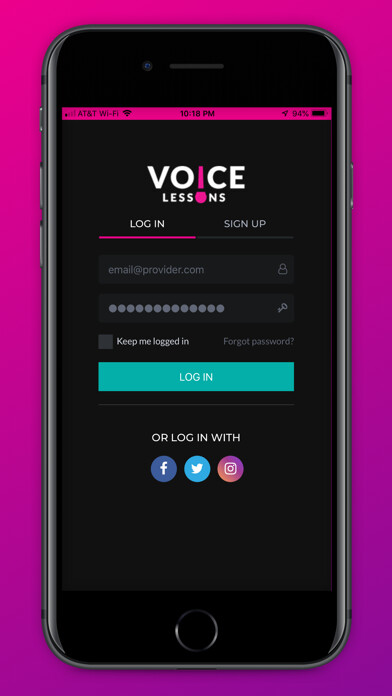 Emulate iPhone app VoiceLessons using MyAndroid