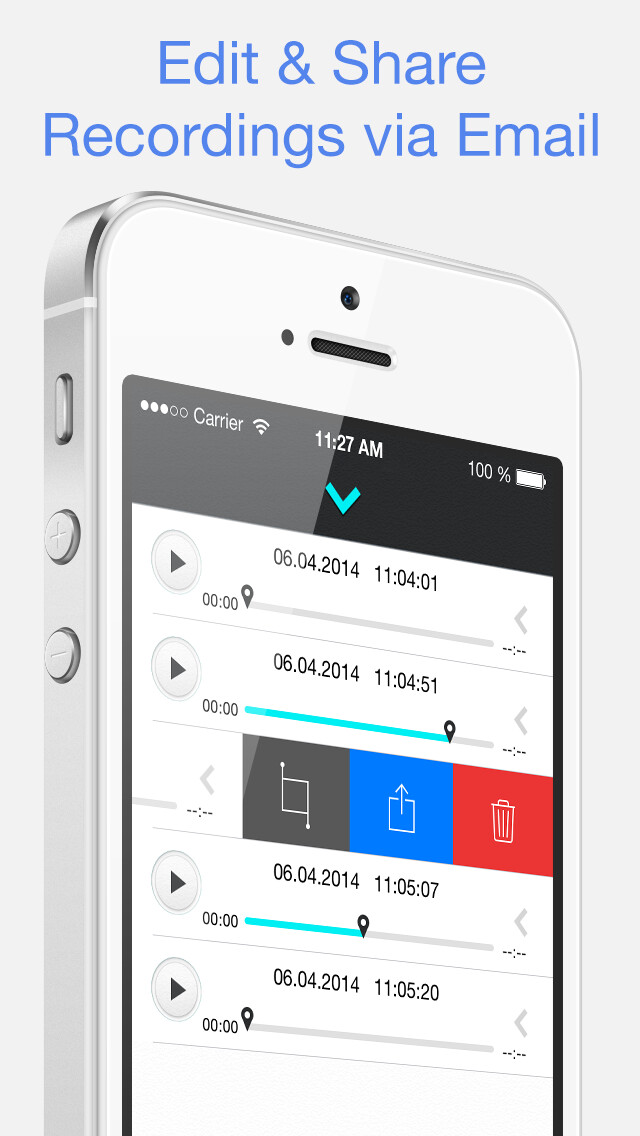 Emulate iPhone app VoiceNotes© Voice Recorder using MyAndroid