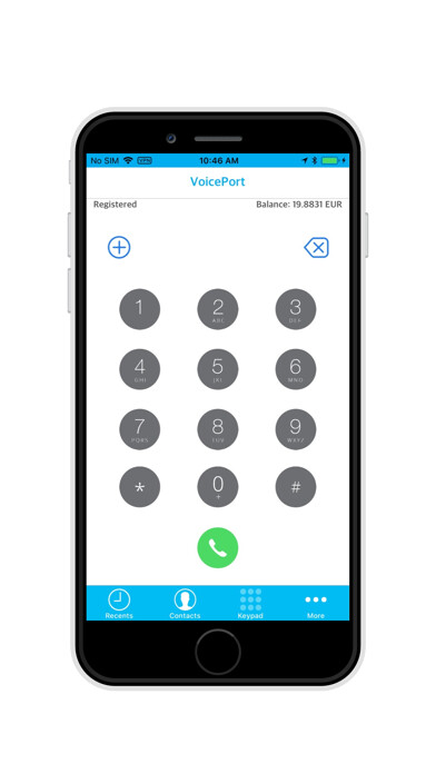Emulate iPhone app VoicePort using MyAndroid