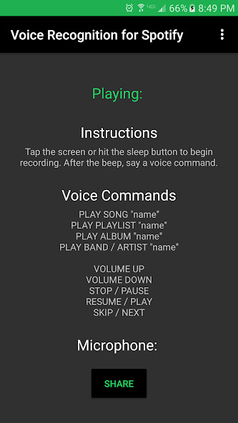 Emulate Android APK Voice Recognition for Spotify