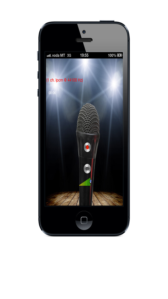 Emulate iPhone app Voice Recorder Free!! using MyAndroid