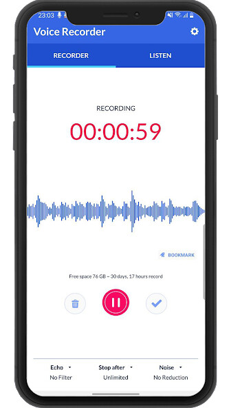Run android online APK Voice Recorder - Unlimited Rec from MyAndroid or emulate Voice Recorder - Unlimited Rec using MyAndroid