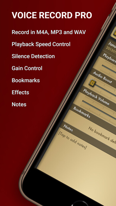 Emulate iPhone app Voice Record Pro using MyAndroid
