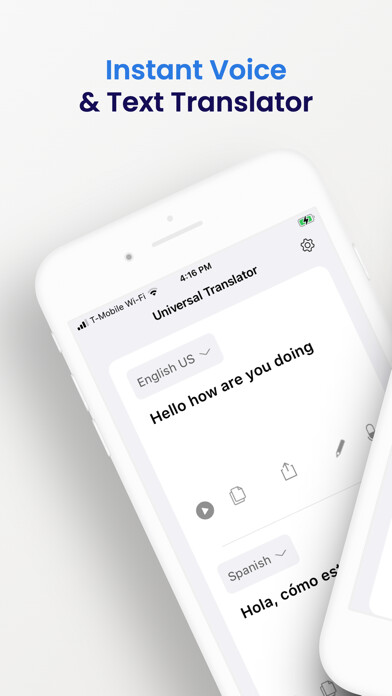 Emulate iPhone app Voice & Text Translate using MyAndroid