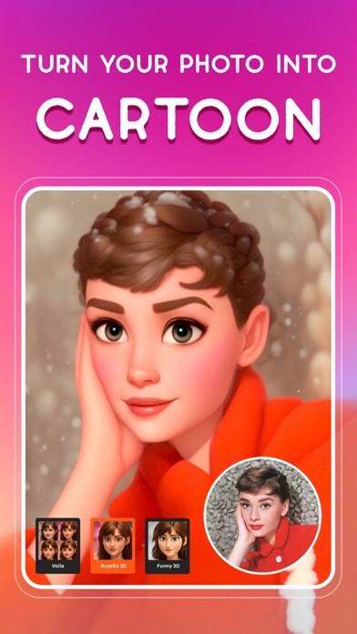 Emulate iPhone app Voilà AI Artist Cartoon Avatar using MyAndroid