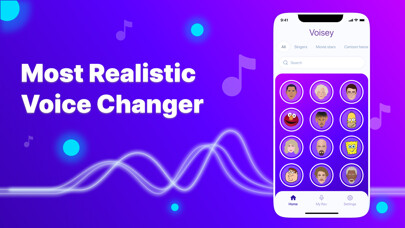 Emulate iPhone app Voisey Celebrity voice changer using MyAndroid