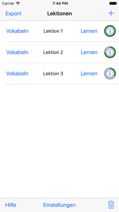 Emulate iPhone app Vokabelheft using MyAndroid Emulate iPhone app Vokabelheft using MyAndroid