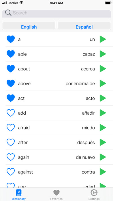 Emulate iPhone app Vokabelschatz using MyAndroid