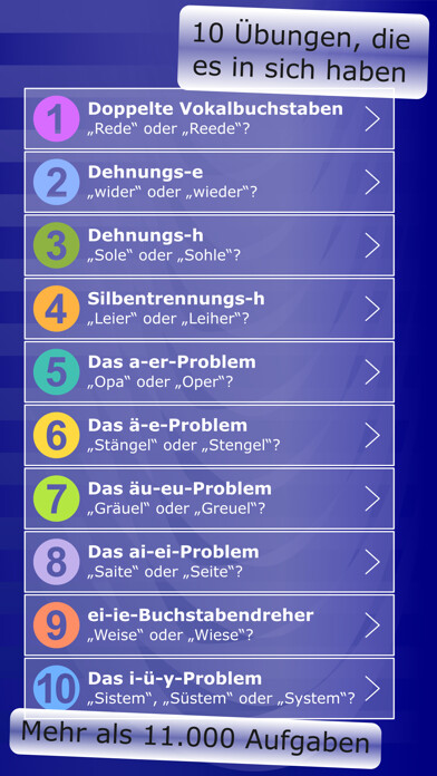 Emulate iPhone app Vokalrechtschreibung using MyAndroid Emulate iPhone app Vokalrechtschreibung using MyAndroid