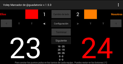Emulate Android APK Voley Marcador