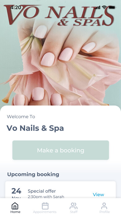 Emulate iPhone app Vo Nails & Spa using MyAndroid Emulate iPhone app Vo Nails & Spa using MyAndroid