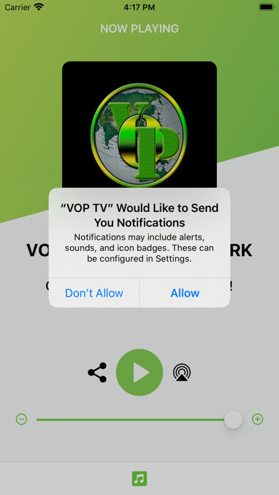 Emulate iPhone app VOP TV Global Network using MyAndroid