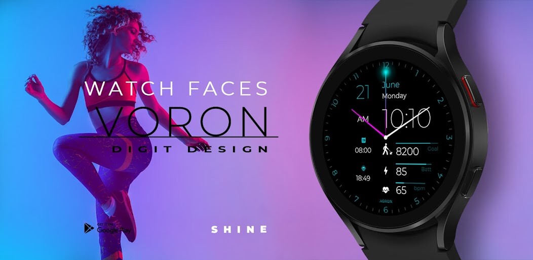Run android online APK Voron "Shine" Watch Face from MyAndroid or emulate Voron "Shine" Watch Face using MyAndroid