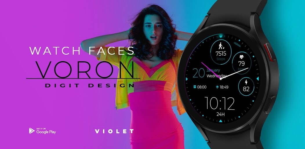 Run android online APK Voron "Violet" Watch Face from MyAndroid or emulate Voron "Violet" Watch Face using MyAndroid