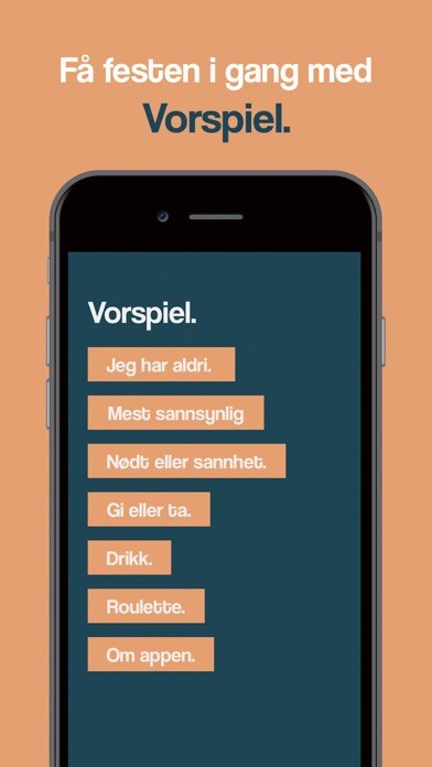 Emulate iPhone app Vorspiel - drikkespill using MyAndroid