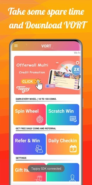 Run android online APK VORT- Make Money  Gift cards from MyAndroid or emulate VORT- Make Money  Gift cards using MyAndroid