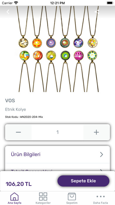 Emulate iPhone app Vos Etnik Takı using MyAndroid