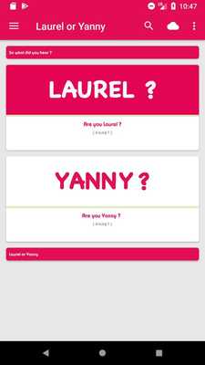 Emulate Android APK Vote For Yanny or Laurel