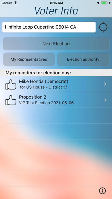 Emulate iPhone app Voter Info using MyAndroid Emulate iPhone app Voter Info using MyAndroid