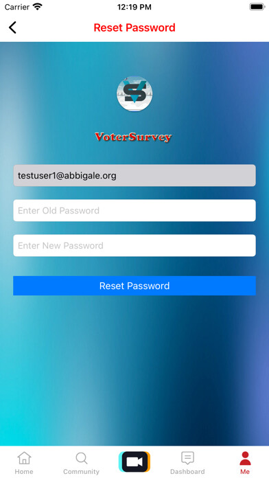 Emulate iPhone app VoterSurvey using MyAndroid