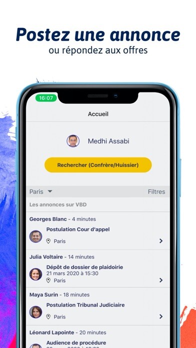 Emulate iPhone app Votre Bien Dévoué using MyAndroid