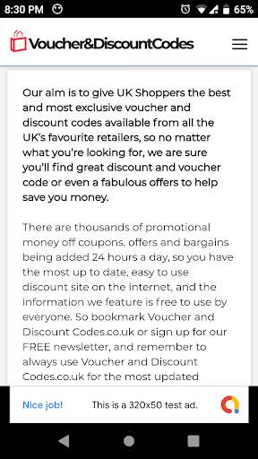 Run android online APK Voucher and Discount Codes from MyAndroid or emulate Voucher and Discount Codes using MyAndroid