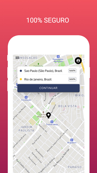 Emulate iPhone app Vou Nessa - Passageiros using MyAndroid