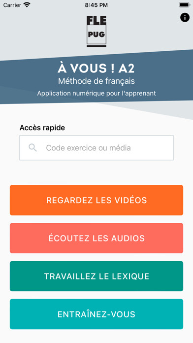Emulate iPhone app À vous ! A2 using MyAndroid