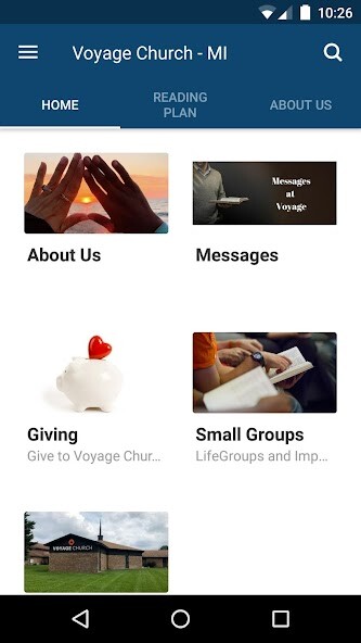 Emulate iPhone app Voyage Church using MyAndroid