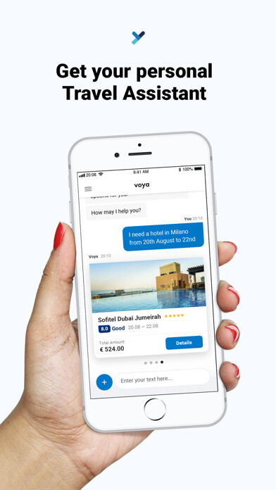 Emulate iPhone app Voya - Your travel assistant using MyAndroid