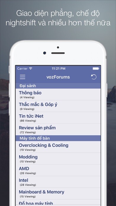 Emulate iPhone app vozForum using MyAndroid