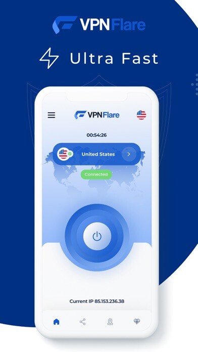 Emulate iPhone app VPN FLARE - SECURE & FAST VPN using MyAndroid