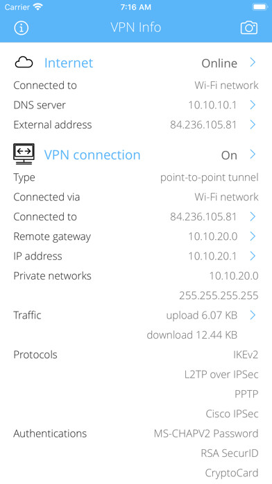 Emulate iPhone app VPN Info using MyAndroid Emulate iPhone app VPN Info using MyAndroid