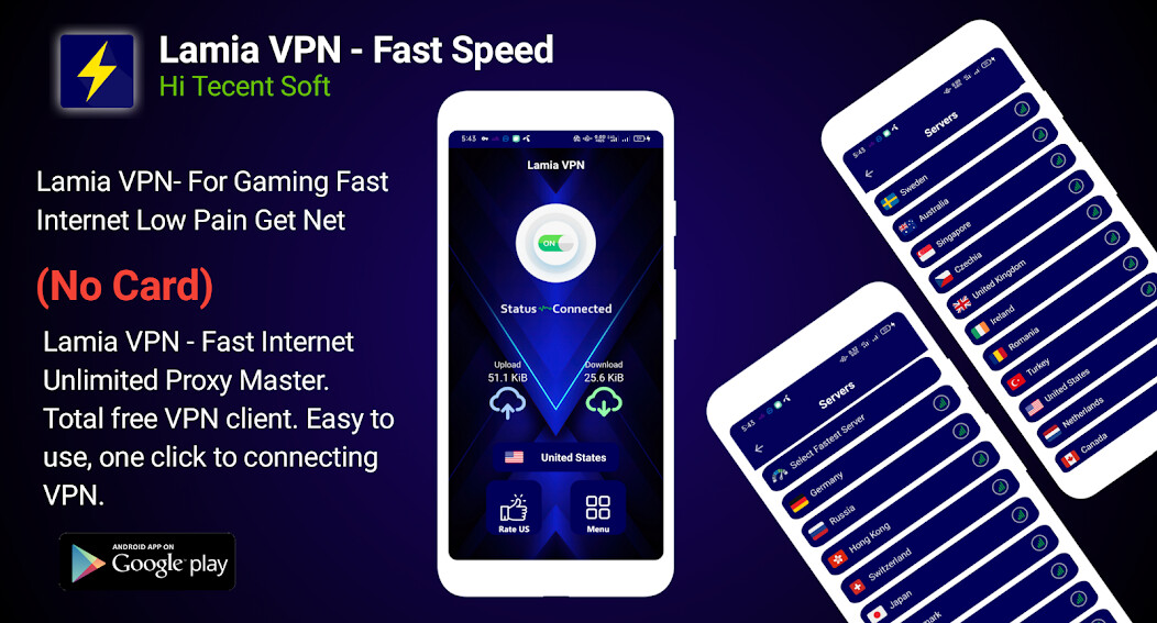 Run android online APK VPN : Lamia VPN - Fast Speed from MyAndroid or emulate VPN : Lamia VPN - Fast Speed using MyAndroid