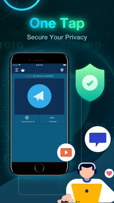 Emulate iPhone app VPN Super Fast - Proxy Master using MyAndroid