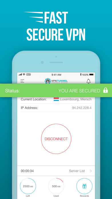 Emulate iPhone app VPNTunnel – Private VPN Spot using MyAndroid