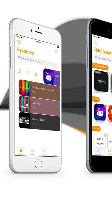 Emulate iPhone app vRadio - radio with recording using MyAndroid