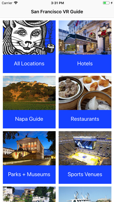 Emulate iPhone app VR Guide: San Francisco using MyAndroid