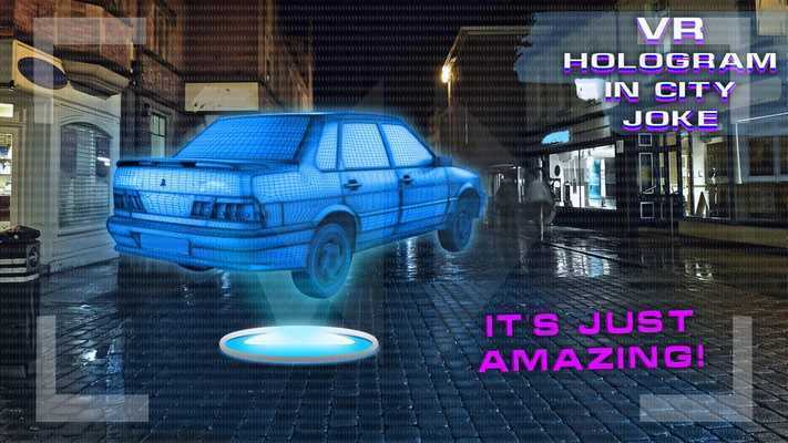 Emulate Android APK VR Hologram in City Joke