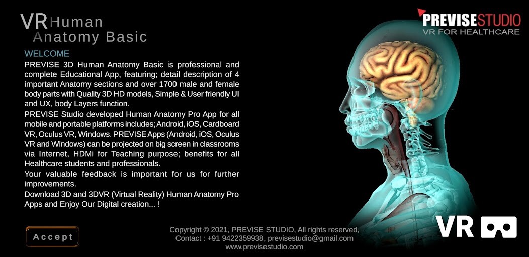 Run android online APK VR Human Anatomy Basic from MyAndroid or emulate VR Human Anatomy Basic using MyAndroid