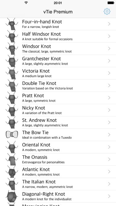 Emulate iPhone app vTie Premium - tie a tie guide with style for occasions like a business meeting, interview, wedding, party using MyAndroid