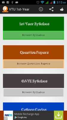 Emulate Android APK VTU First Year : QP Syllabus Emulate Android APK VTU First Year : QP Syllabus