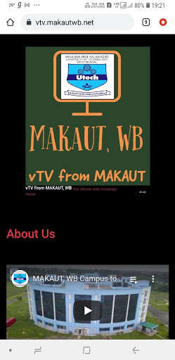 Run android online APK vTV from MAKAUT from MyAndroid or emulate vTV from MAKAUT using MyAndroid