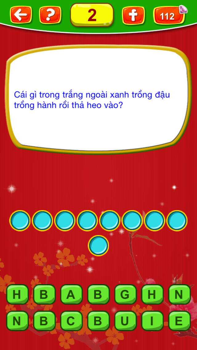 Emulate iPhone app Đố Vui Bắt Chữ using MyAndroid